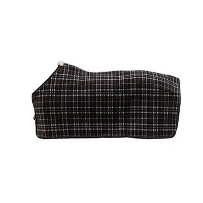 Fleece deken - geruit bruin - 145/195