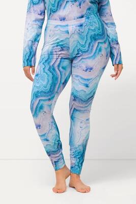 Dames functionele ski-legging marmerpatroon gerecycled