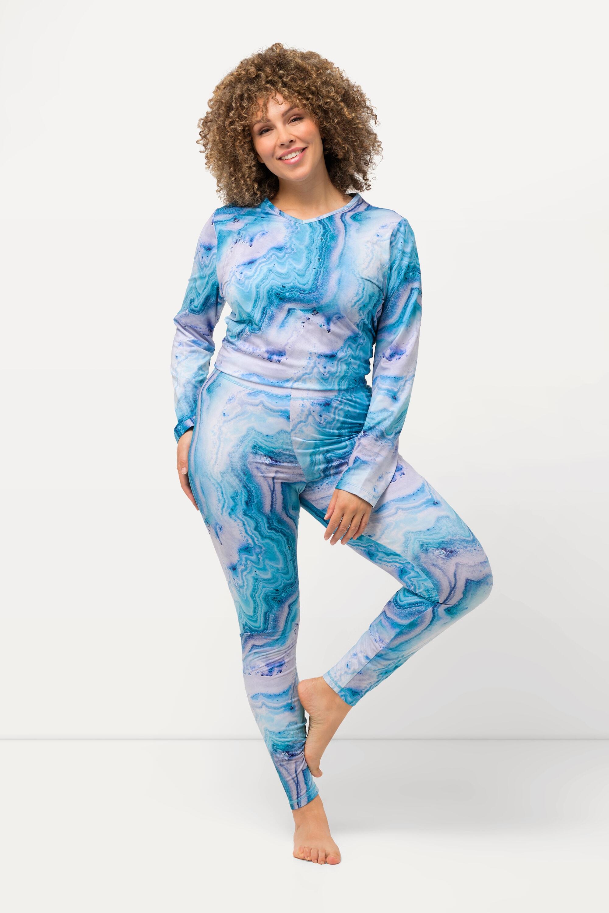 Femme Legging technique de ski imprimé marbre matière recyclée 4/5