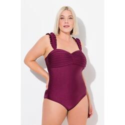 Femme Maillot de bain à bonnets souples bretelles ajustables plis fantaisie