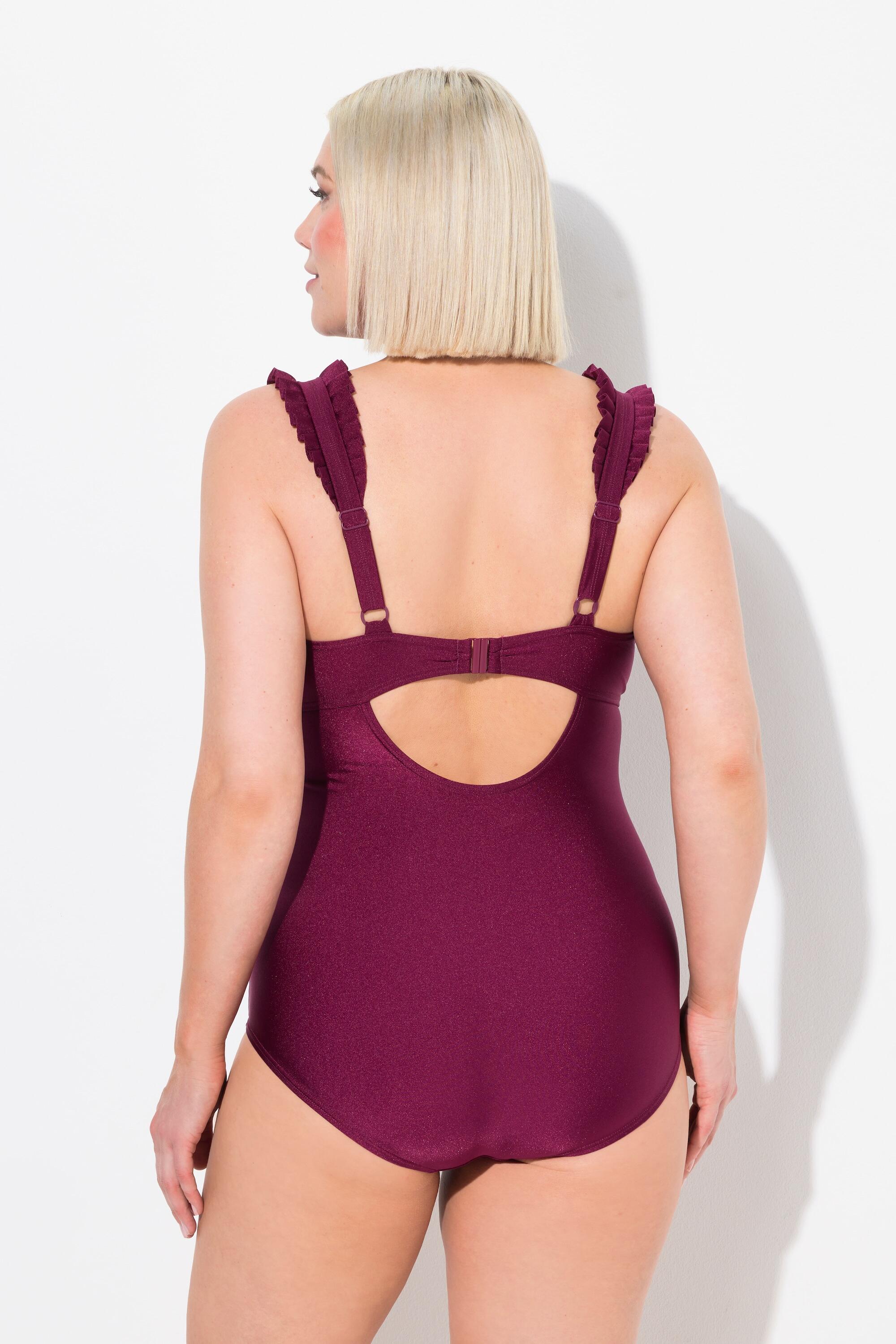 Femme Maillot de bain à bonnets souples bretelles ajustables plis fantaisie 2/7