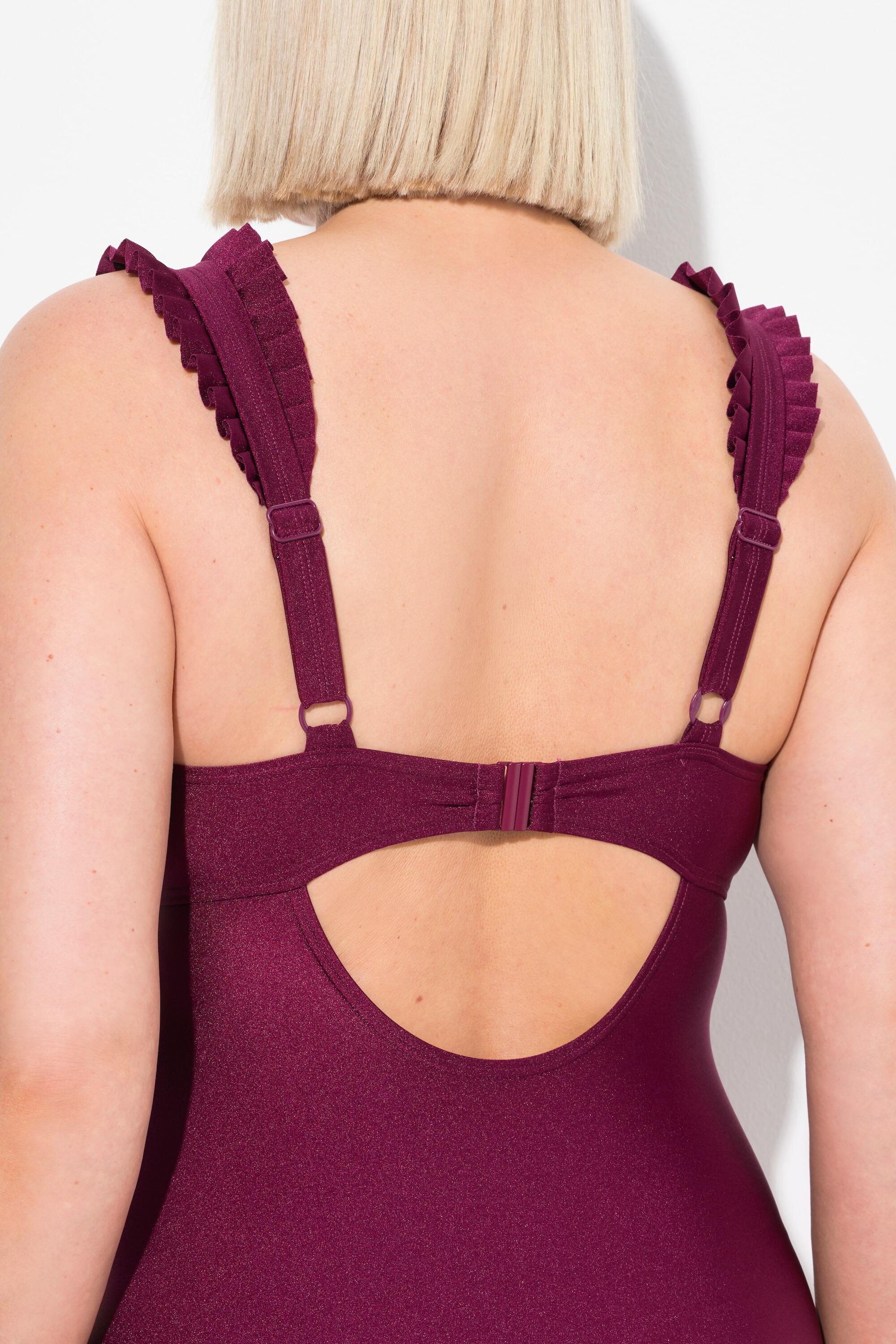 Femme Maillot de bain à bonnets souples bretelles ajustables plis fantaisie 3/7