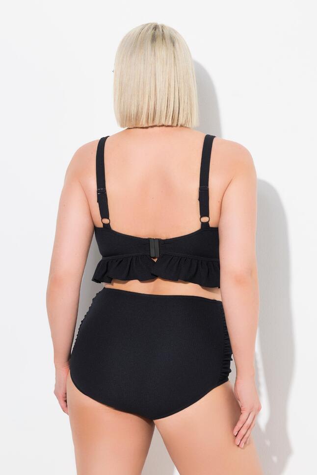 Damskie Bikini faktura falbana miękkie miseczki regulowane ramiączka