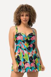 Femme Robe de bain imprimé fruits bonnets souples et pompon matière recyclée