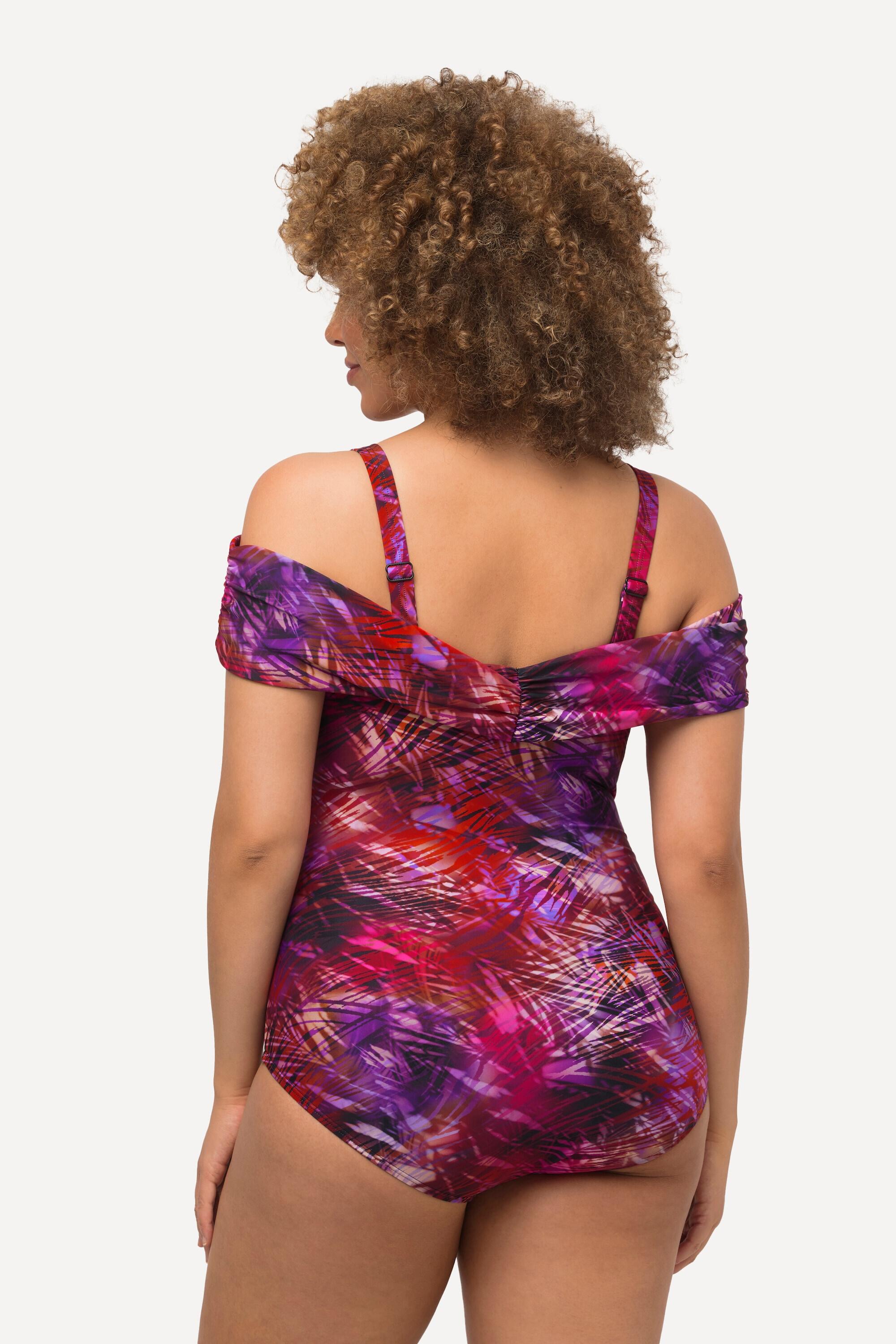 Femme Maillot de bain à bonnets souples décolleté Carmen avec drapé. 2/6