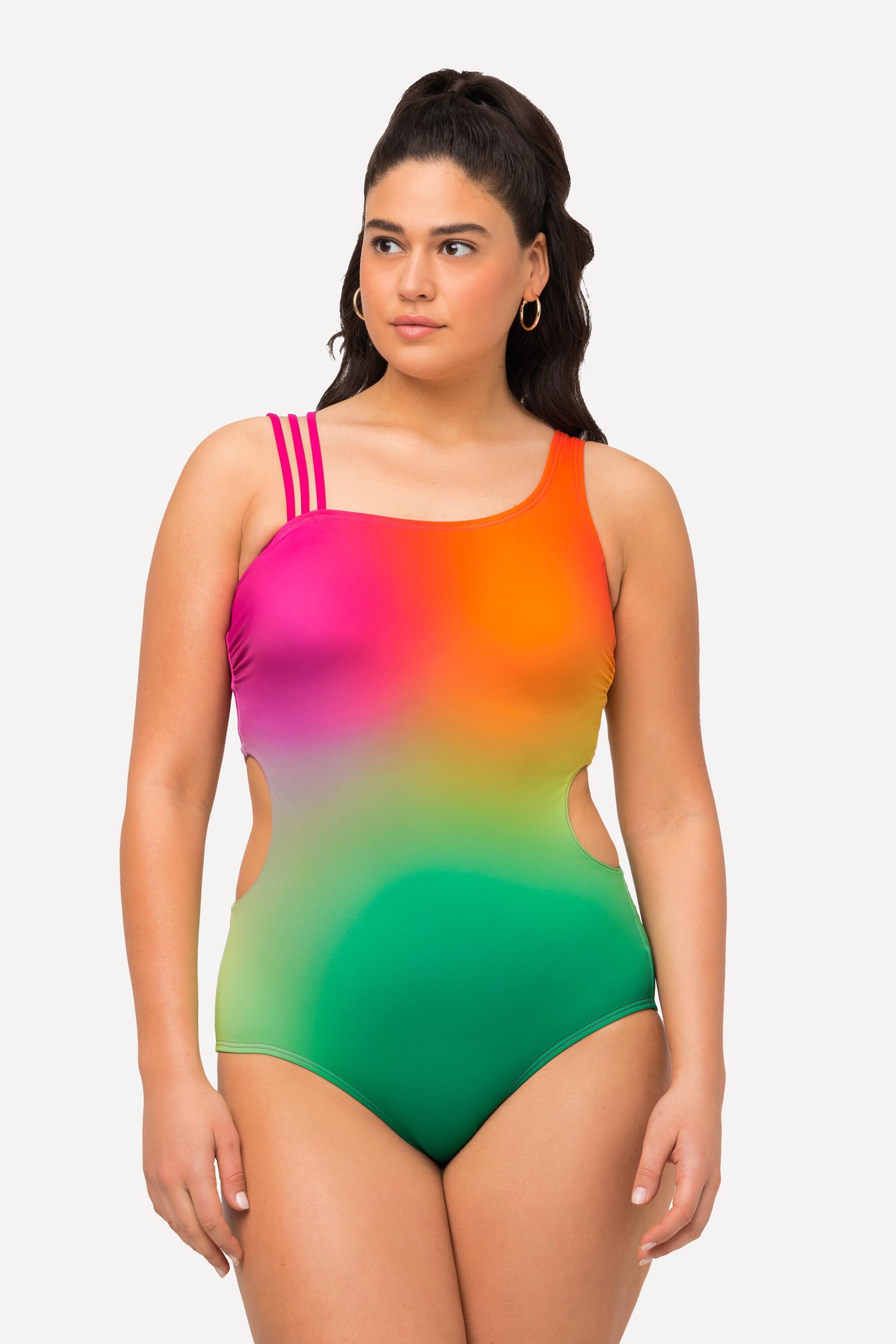 ULLA POPKEN Costume intero donna verde coppe morbide spallina tripla