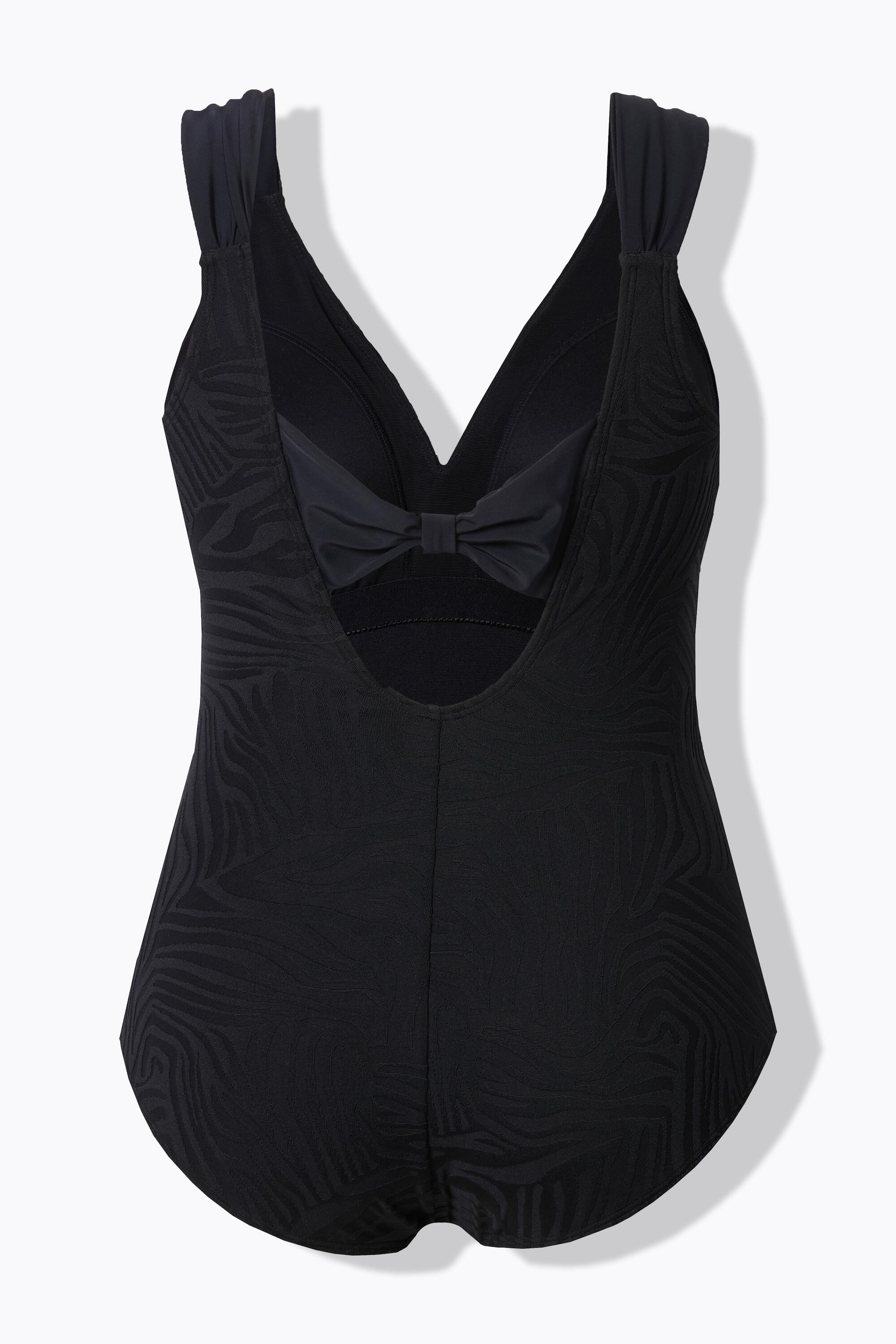 Femme Maillot de bain à bonnets souples. Texture pelage de tigre. 7/7