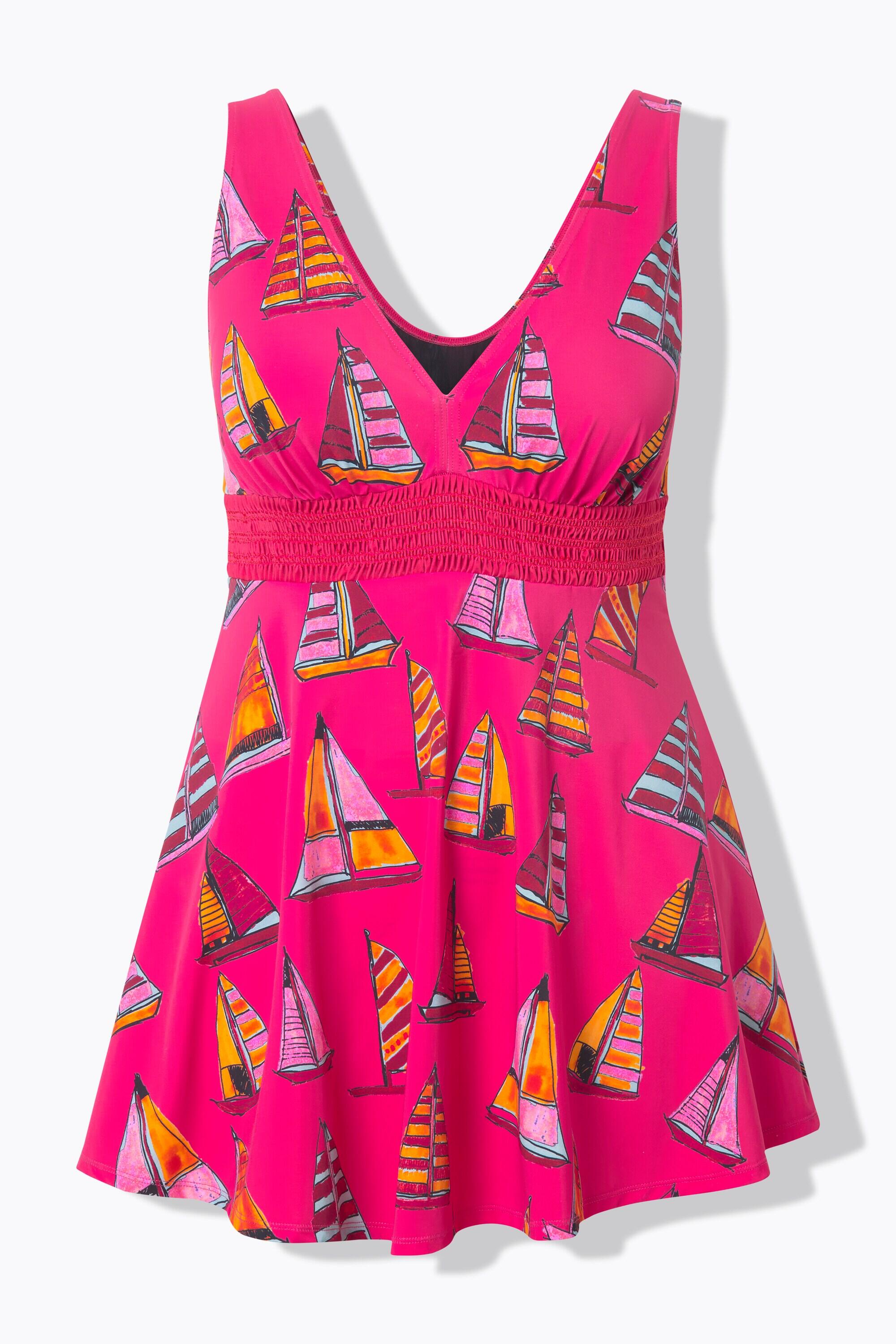 Femme Robe de bain motif voiliers. Bonnets souples. Matières recyclées 7/7