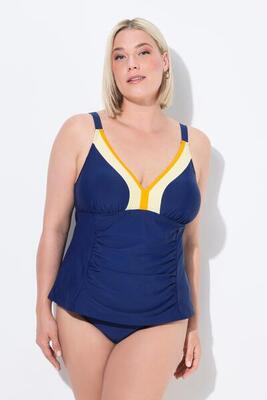 Dames tankini gerimpeld zachte cups verstelbare bandjes gerecycled