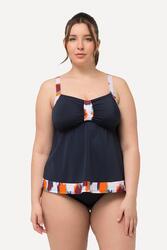 Femme Tankini à bonnets souples. Bretelles ajustables. Motif taches