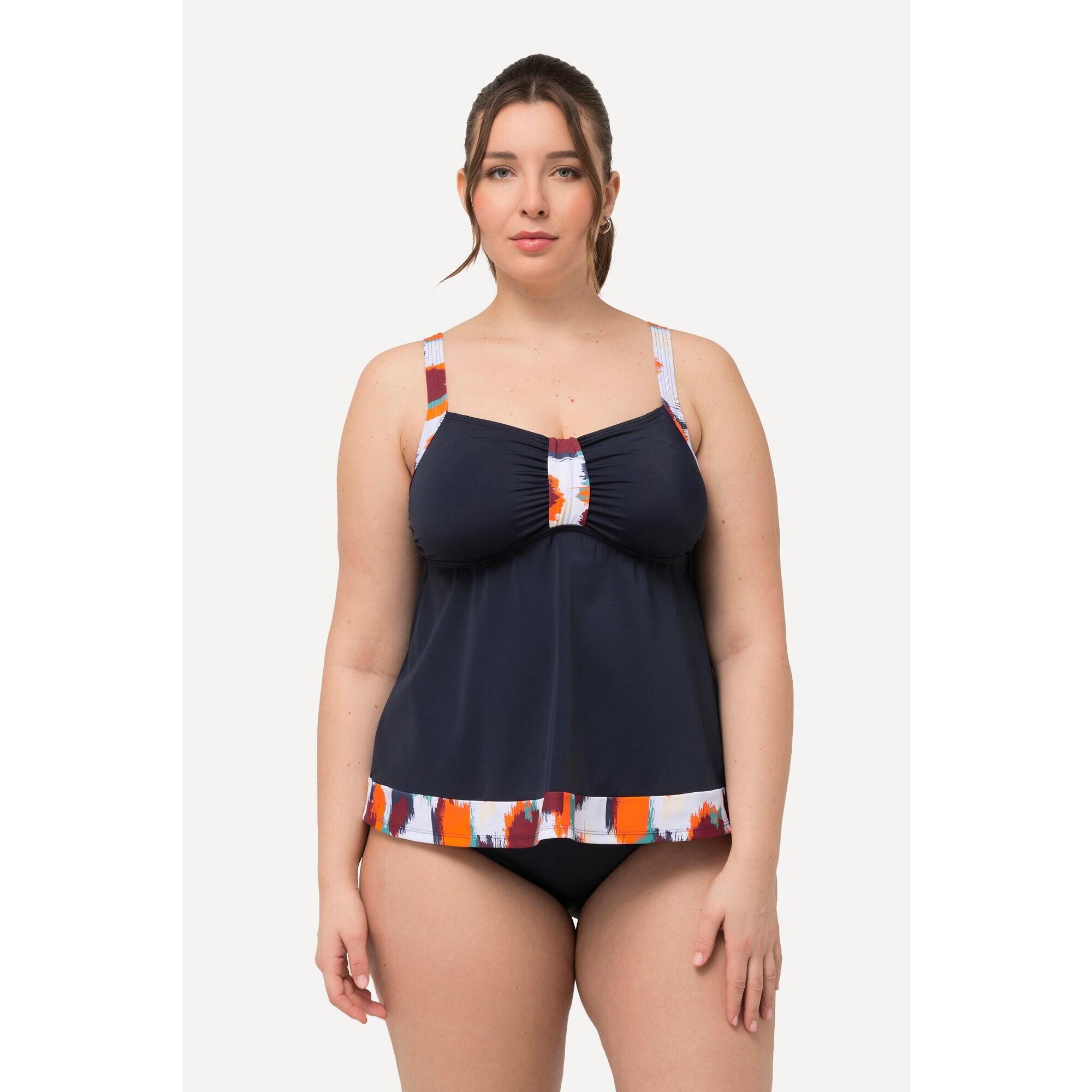 Ulla Popken - Femme Tankini À Bonnets Souples. Bretelles Ajustables. Motif Taches - Soutien-gorge - Bleu - 42 M/l - Decathlon