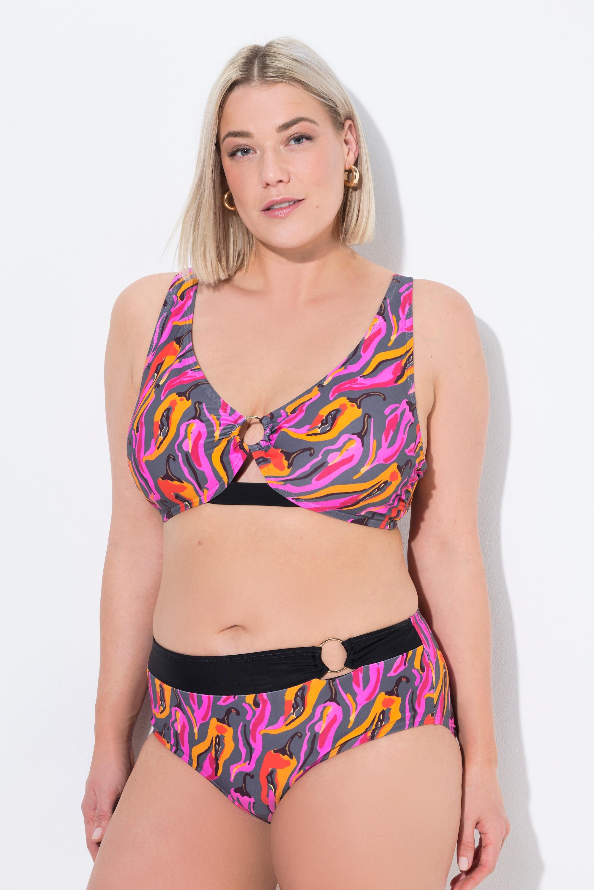 ULLA POPKEN Bikini donna con stampa peperoncini - Coppe morbide, poliammide riciclato