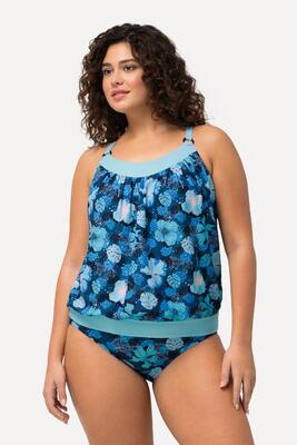 Dames tankini bloemen zachte cups verstelbare bandjes gerecycled