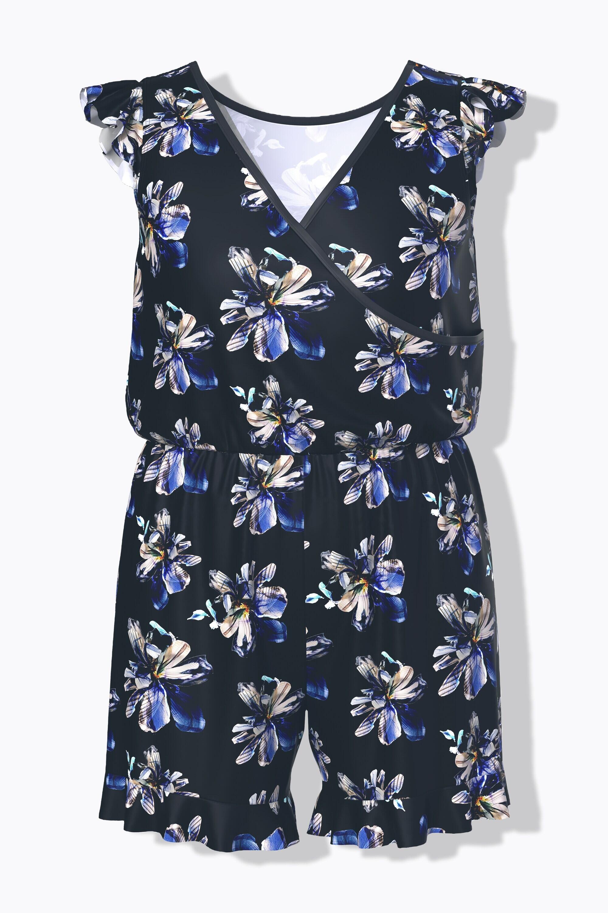 Femme Robe de bain avec short. Motif à fleurs. Bonnets souples. Matière recyclée 7/7
