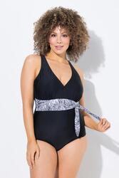 Femme Maillot de bain aspect dos nu. Ceinture fantaisie avec