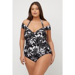 Femme Maillot de bain avec bonnets souples. Imprimé à fleurs