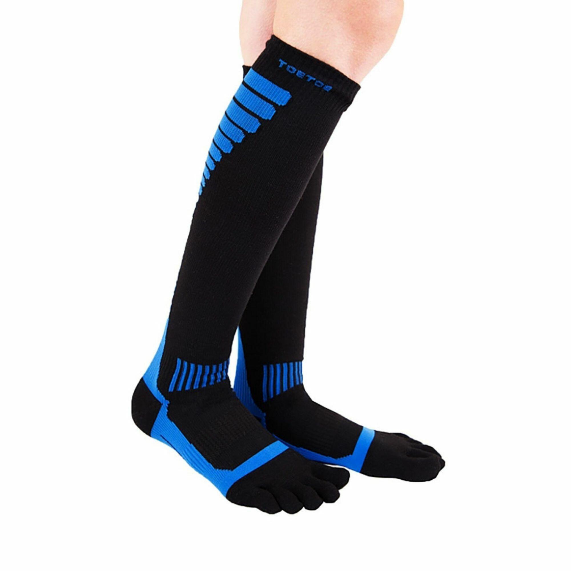 TOETOE Compression Knee-High Toe Socks - Unisex 1 Pack Sports Toe Socks