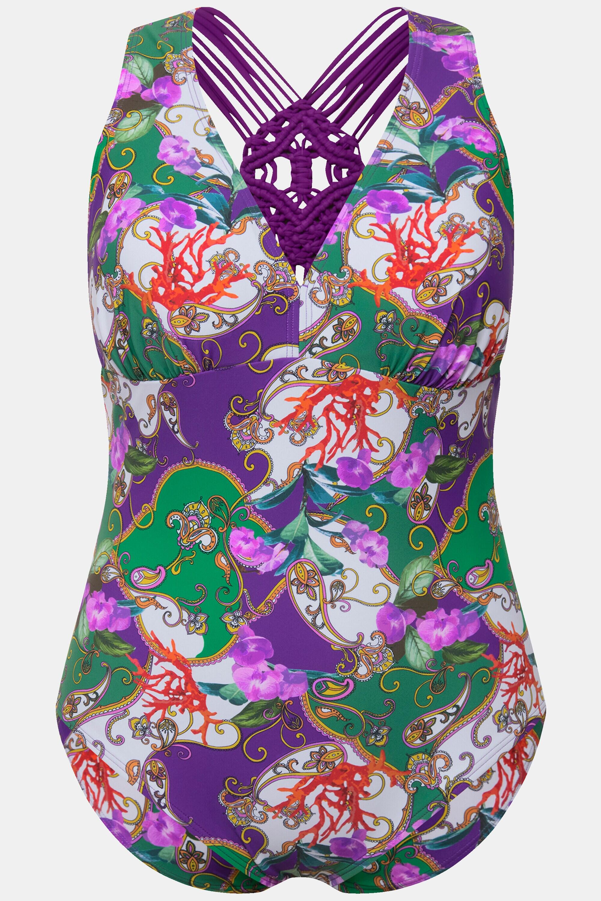 Damen Badeanzug Softcups Makramee-Träger 10/11