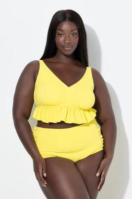 Damen Bikini Struktur Rüsche Softschalen Träger verstellbar