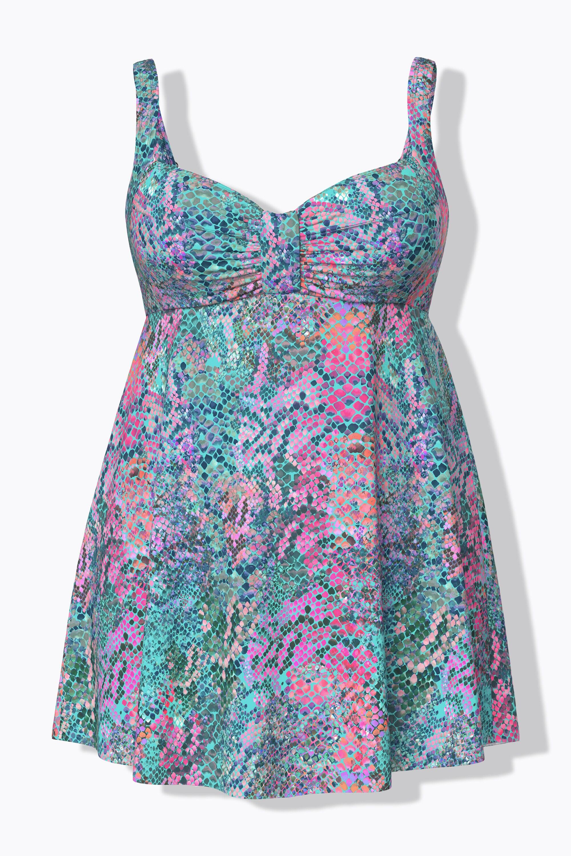 Women's Python One-Piece Swimsuit Plus Size Blue-Green, Adjustable ...