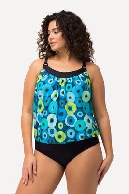 Dames tankini cirkels zachte cups verstelbare bandjes gerecycled