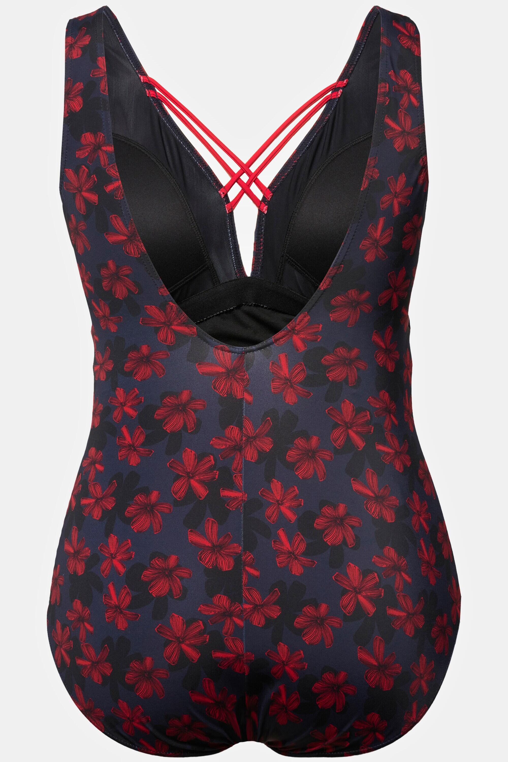 Femme Maillot de bain à fleurs. Bubans fantaisie et bonnets souples 6/6