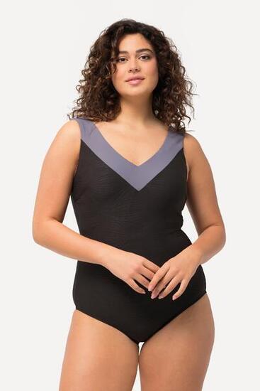 Damen Badeanzug Struktur Softcups gekreuzte Rückenträger