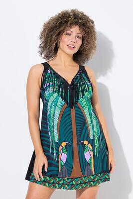 Damen Badekleid Papageien Softcups Powermesh recycelt