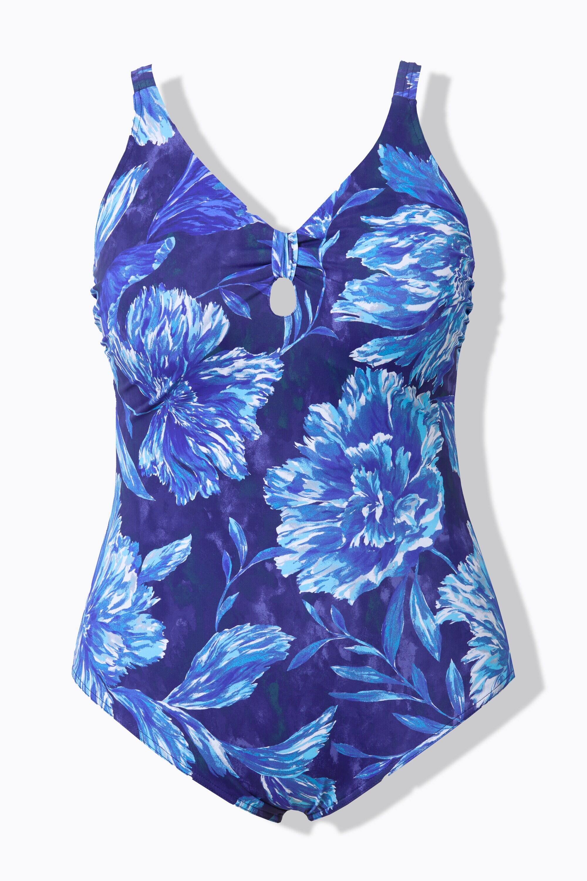 Femme Maillot de bain à fleurs. Bonnets souples. Nœud fantaisie 7/7