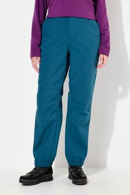 Dames softshell-broek waterafstotend voorgevormde knieën fleece voering