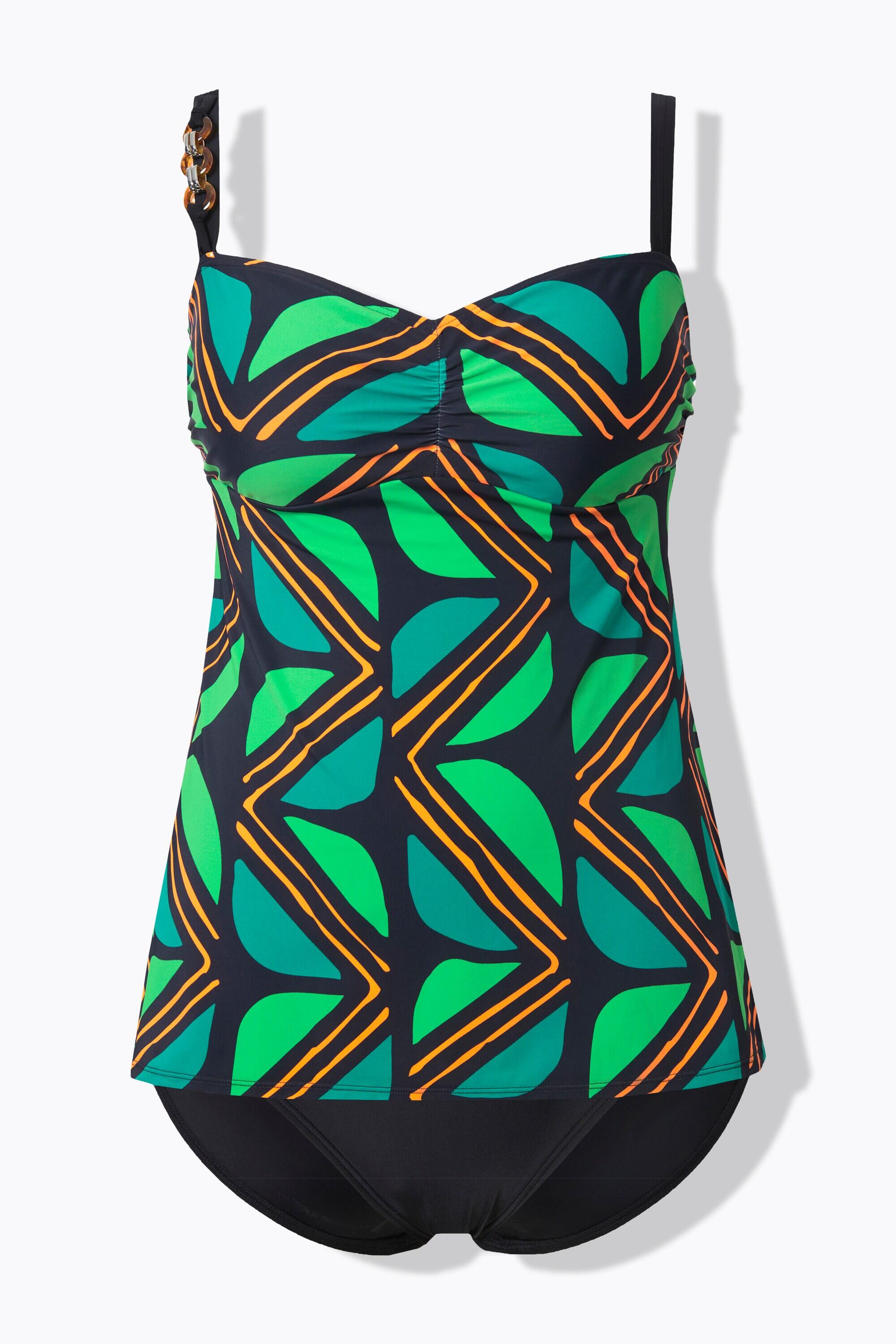 Femme Tankini avec bonnets souples. Bretelles ajustables. Matières recyclées 7/7