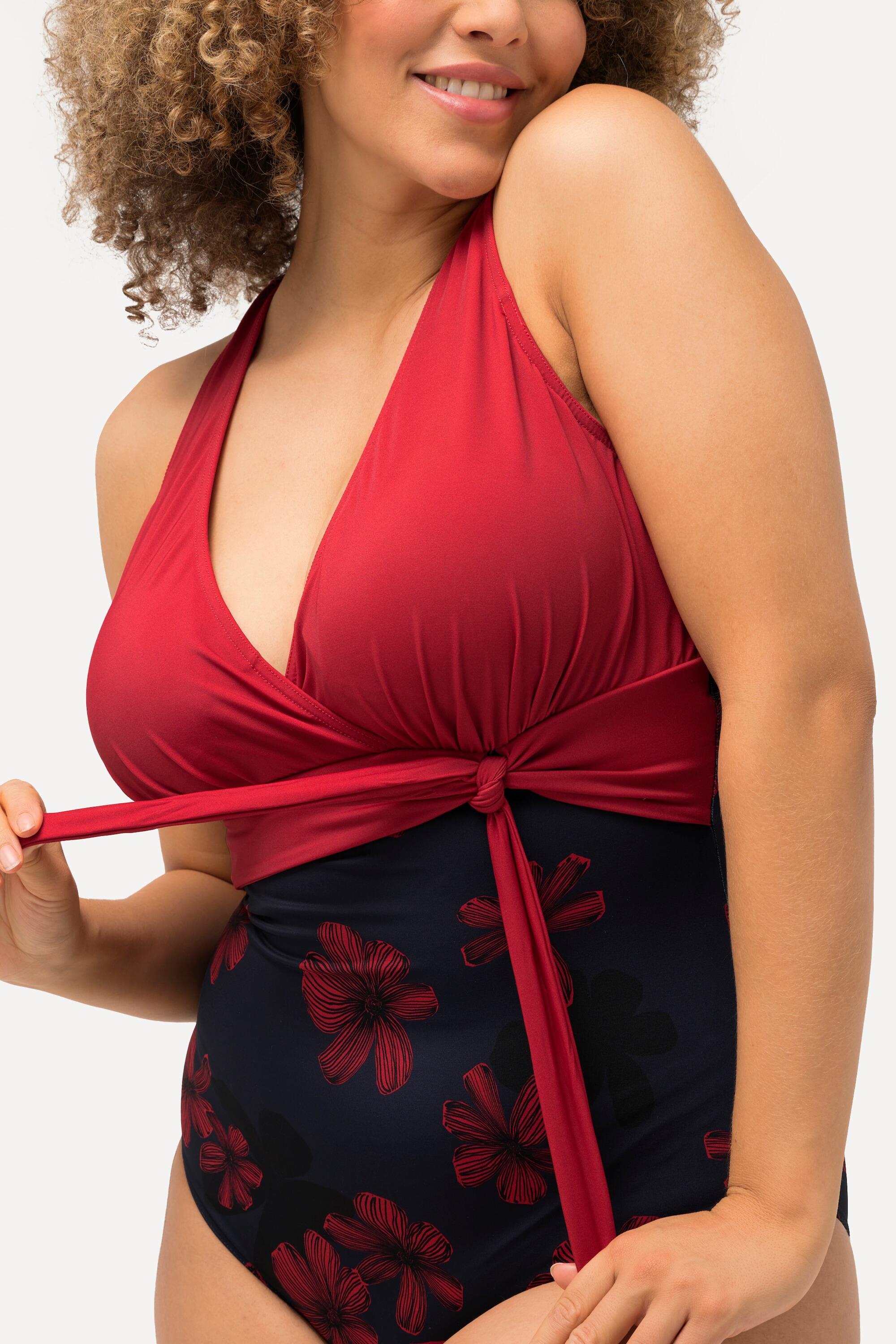 Dames Badpak schuifknoop softcups halterlook 3/6