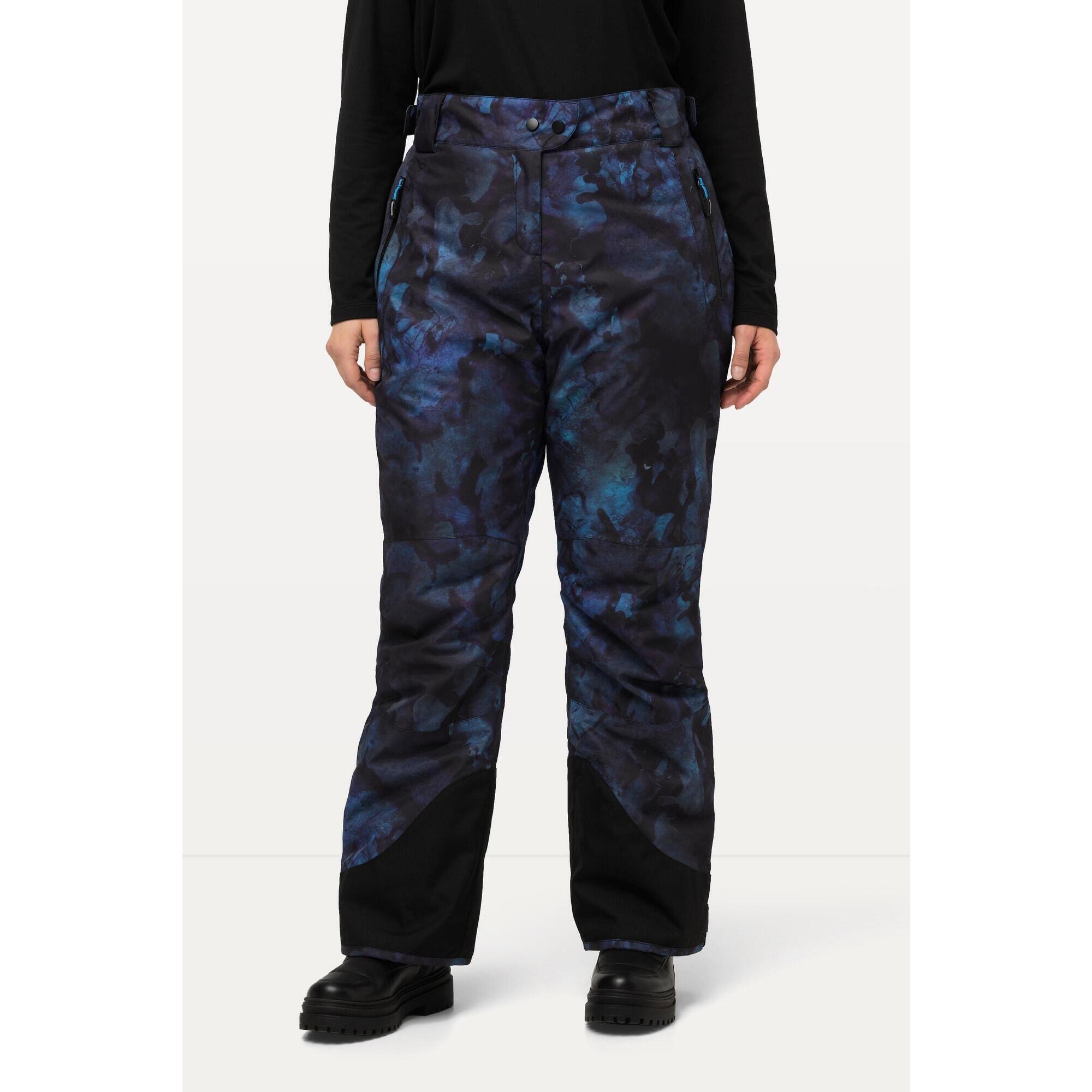 Ulla Popken - Femme Pantalon Technique De Ski Matière Déperlante Et Bande À Scratch - Pantalons - Bleu|turquoise - Decathlon