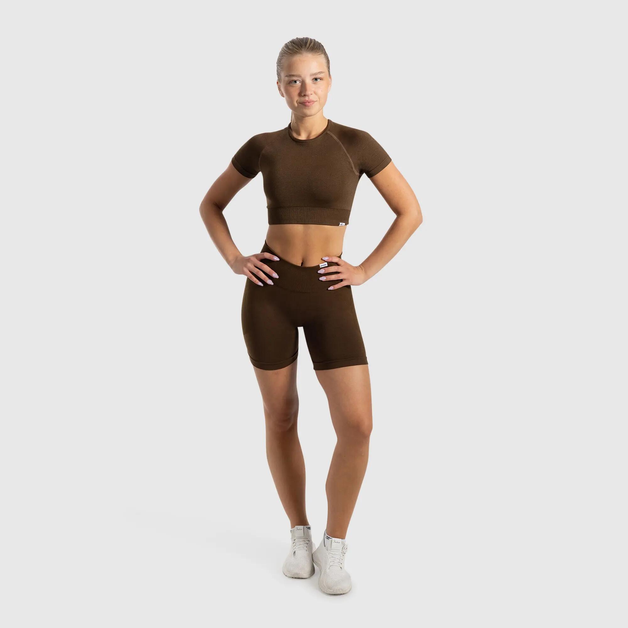 Damen Crop Shirt Elna Braun 3/5