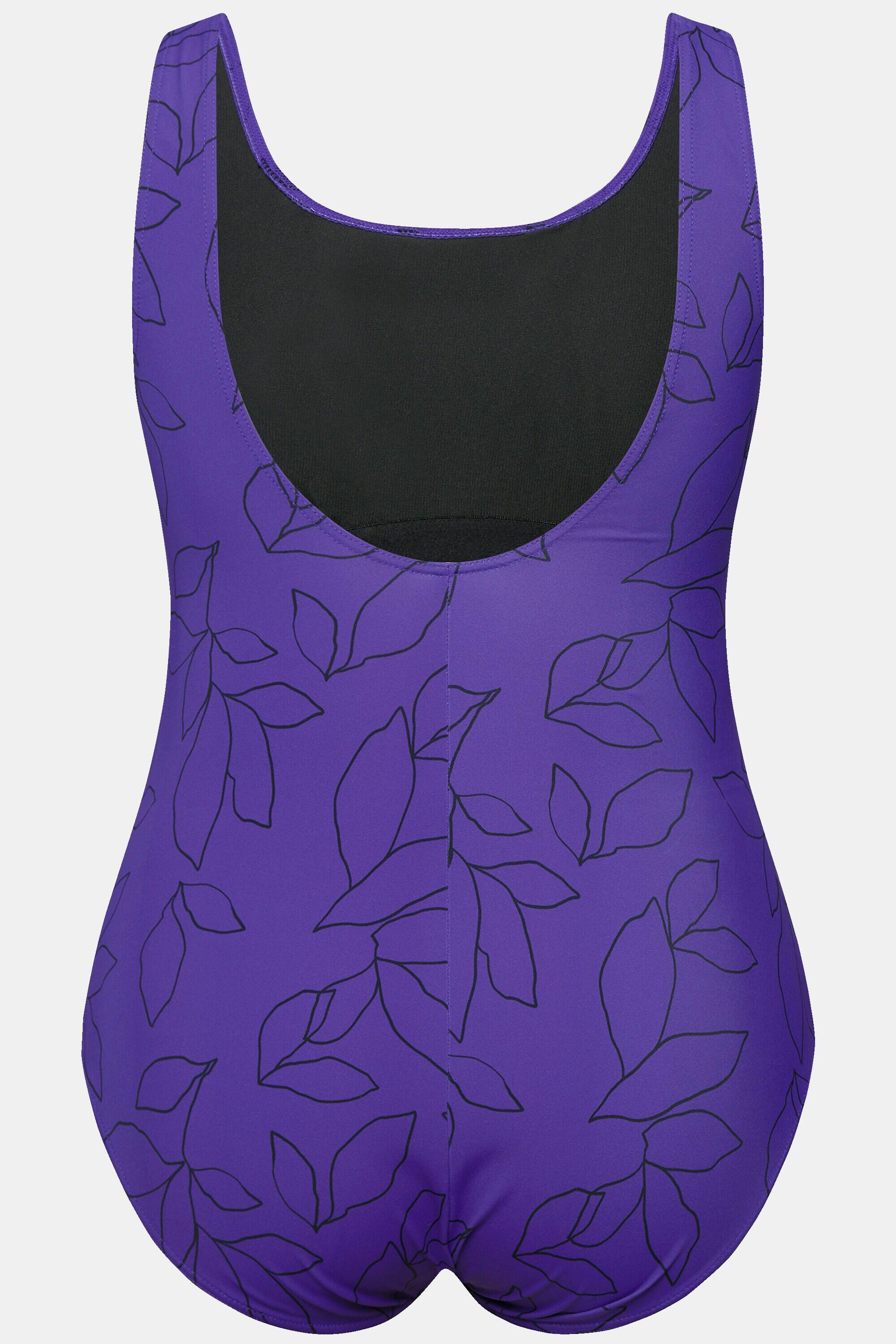 Femme Maillot de bain sans bonnets souples feuillage et rayures 6/6