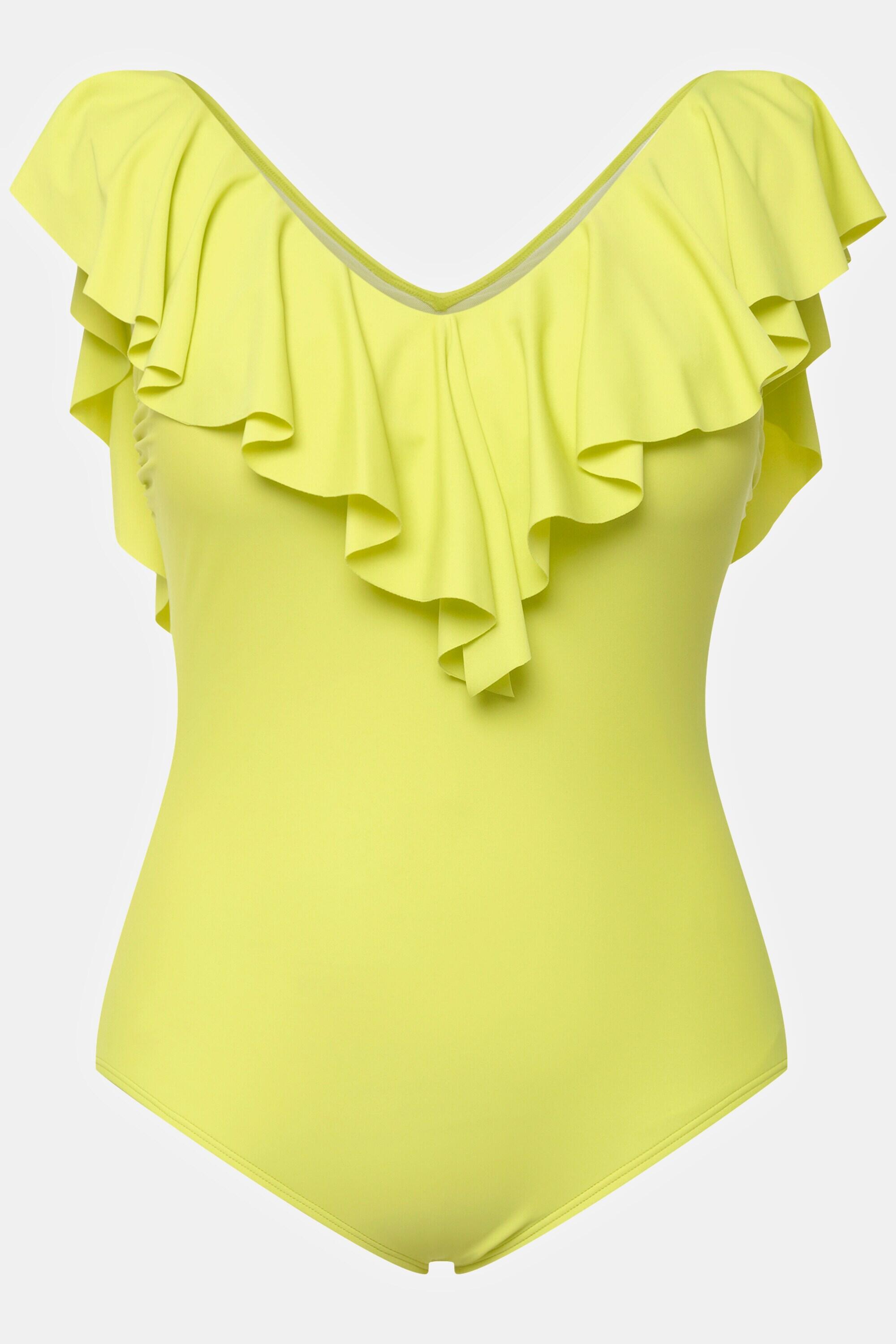 Femme Maillot de bain une pièce à volant décolleté en V bonnets souples 5/6