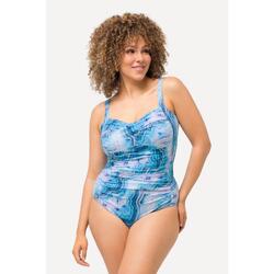 Femme Maillot de bain sans bonnets souples drapé et imprimé marbré