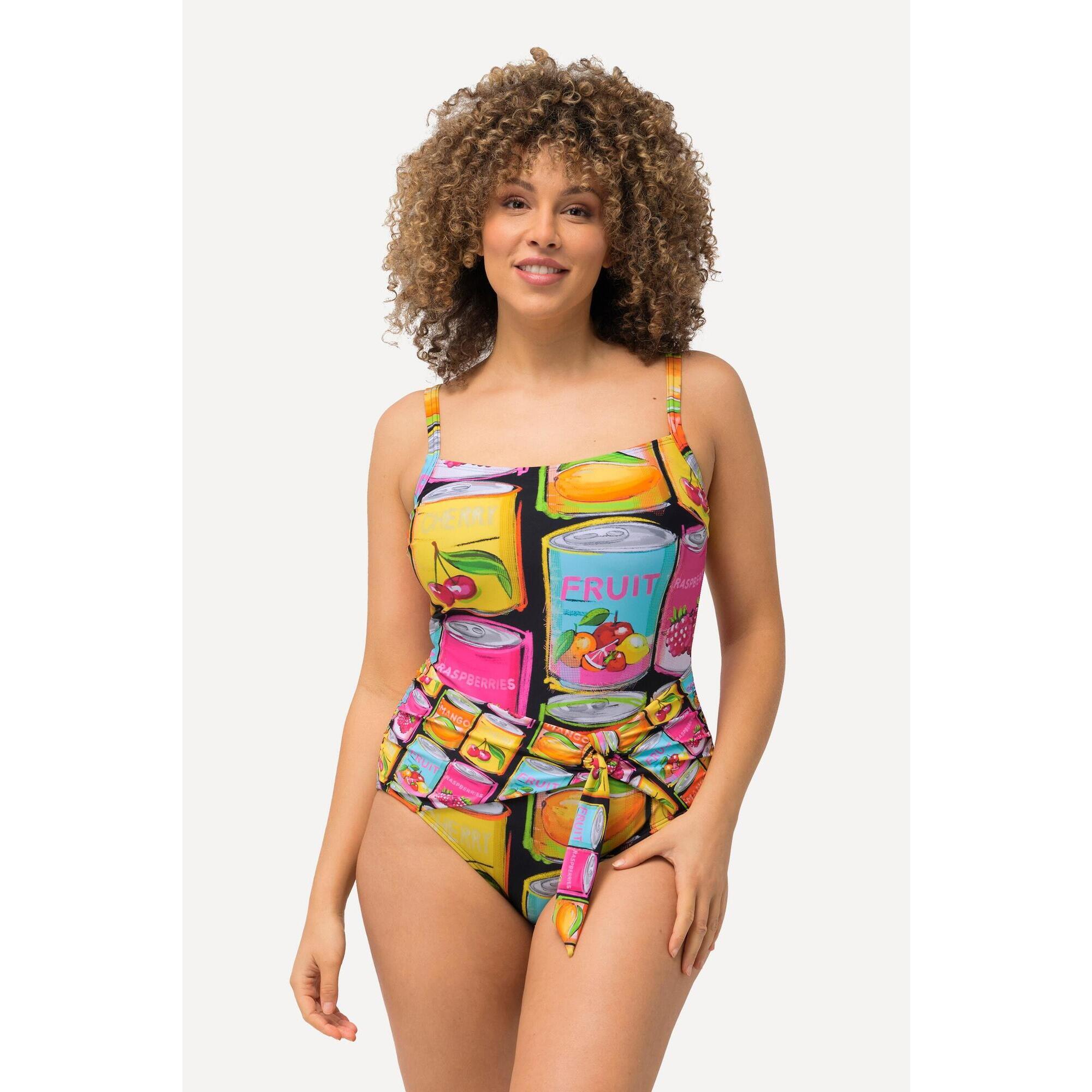 Ulla Popken - Femme Maillot De Bain Avec Bonnets Souples Matière Recyclée - Maillot De Bain 1 Pièce - Noir - 54 - Decathlon
