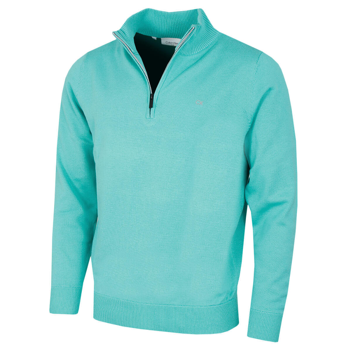 CALVIN KLEIN Calvin Klein Mens Campus 1/2 Zip Sweater - Aquamarine - L
