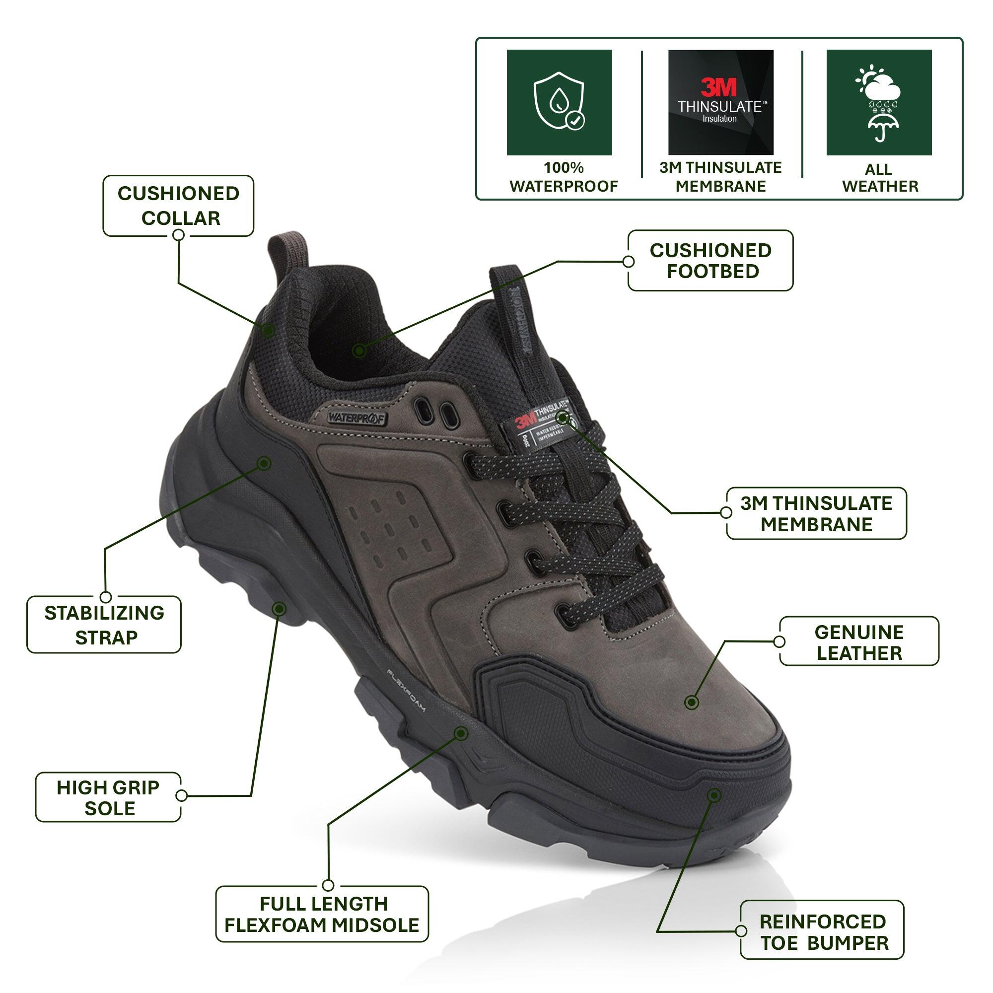 K2 Men's 3M Thinsulate Leather Waterproof Walking Shoes 2/7