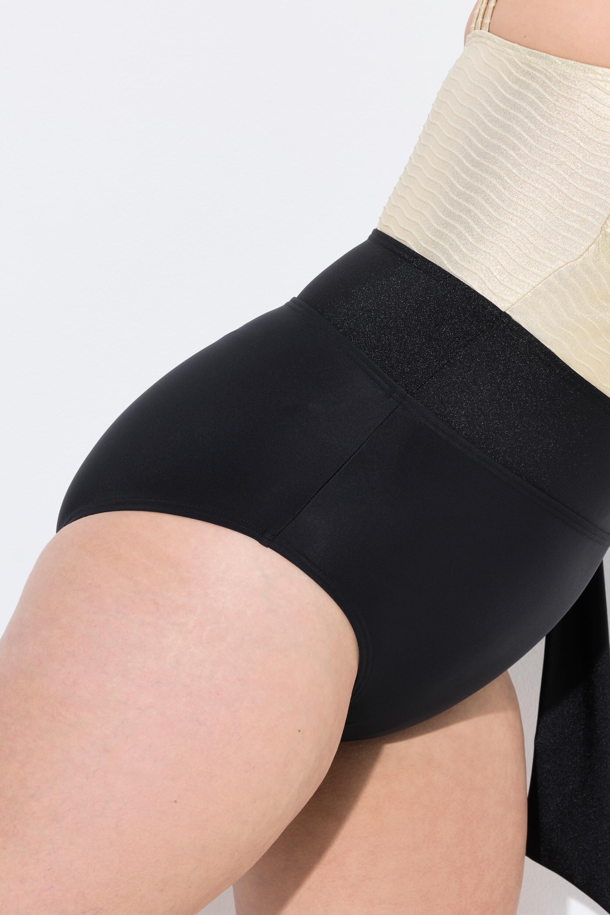 Femme Maillot de bain à bonnets souples. Découpe et tissu doré 4/7