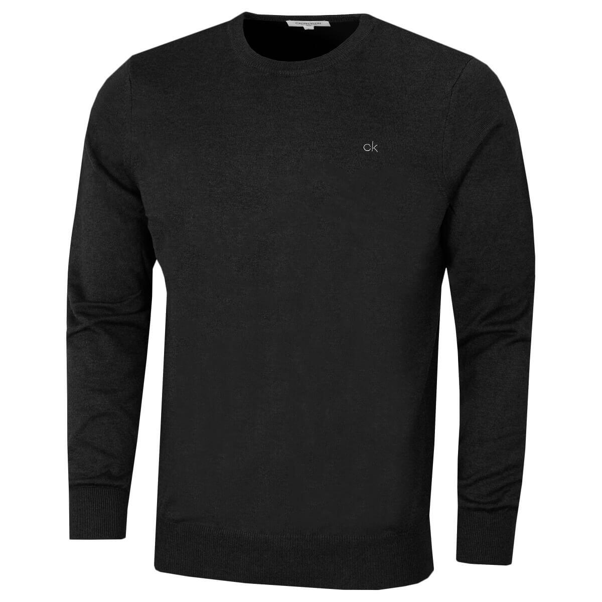 CALVIN KLEIN Calvin Klein Golf Mens Round Neck Tour Sweater - Charcoal - S