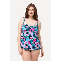 Femme Tankini à motif flamand et bonnets souples bretelles ajustables