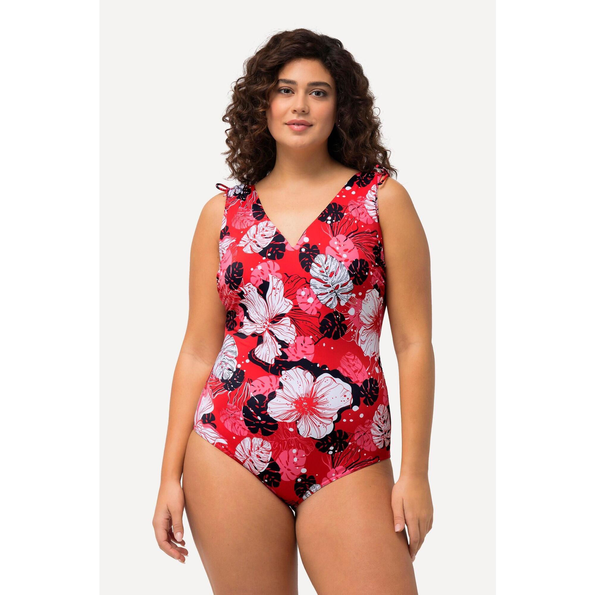 Ulla Popken - Femme Maillot De Bain À Bonnets Souples - Maillot De Bain 1 Pièce - Rouge - 48 Xl - Decathlon
