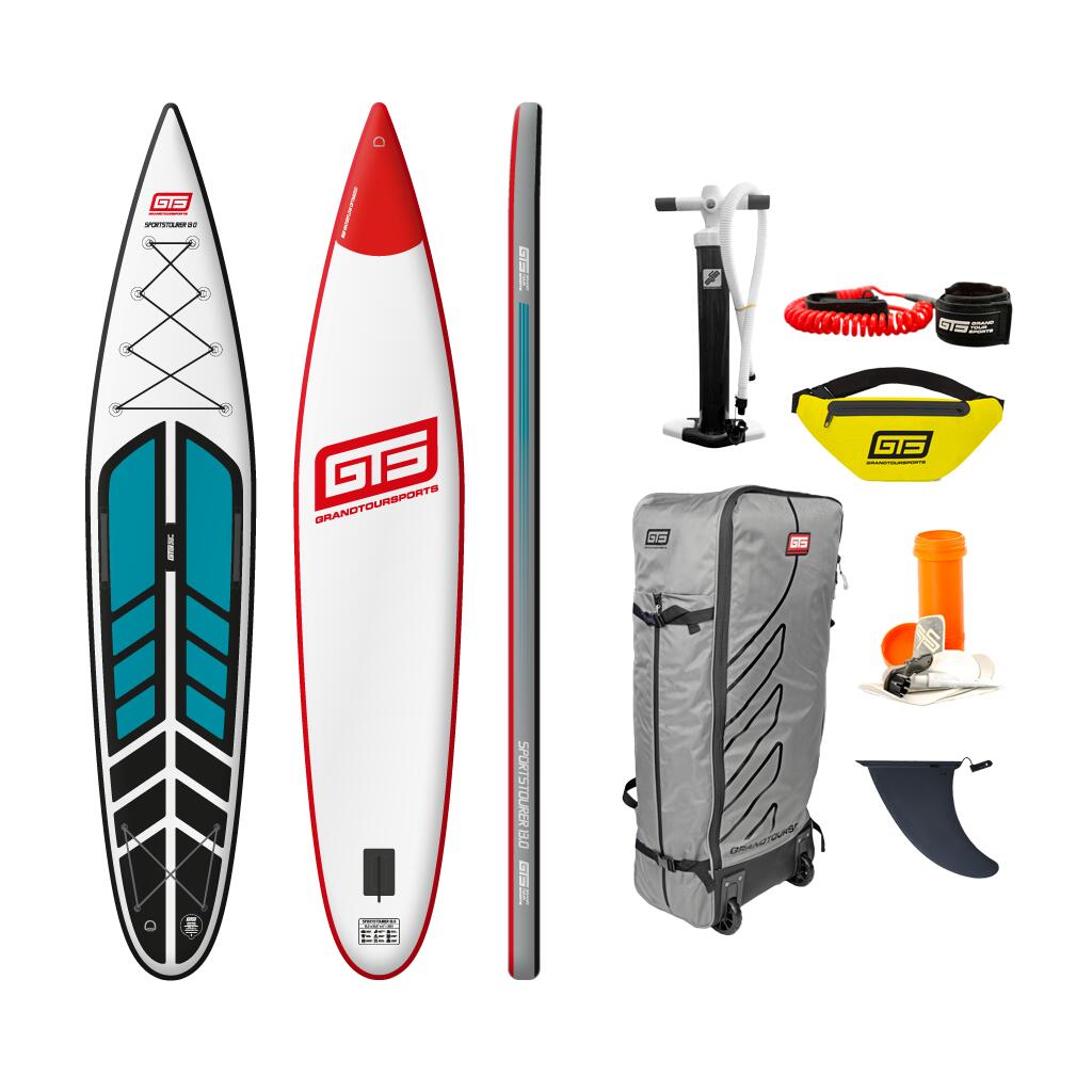 Gts Grandtoursports - Gts Premium Touring Sup - Sportstourer 13.0 Nbb - Planche De Stand Up Paddle - Blanc|bleu - Decathlon