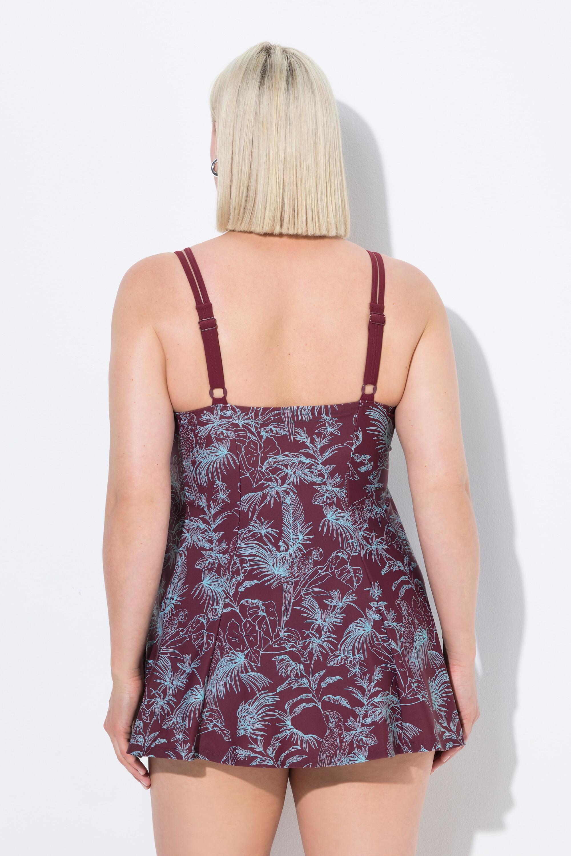 Femme Robe de bain à bonnets souples et armatures. Motif jungle. 2/7