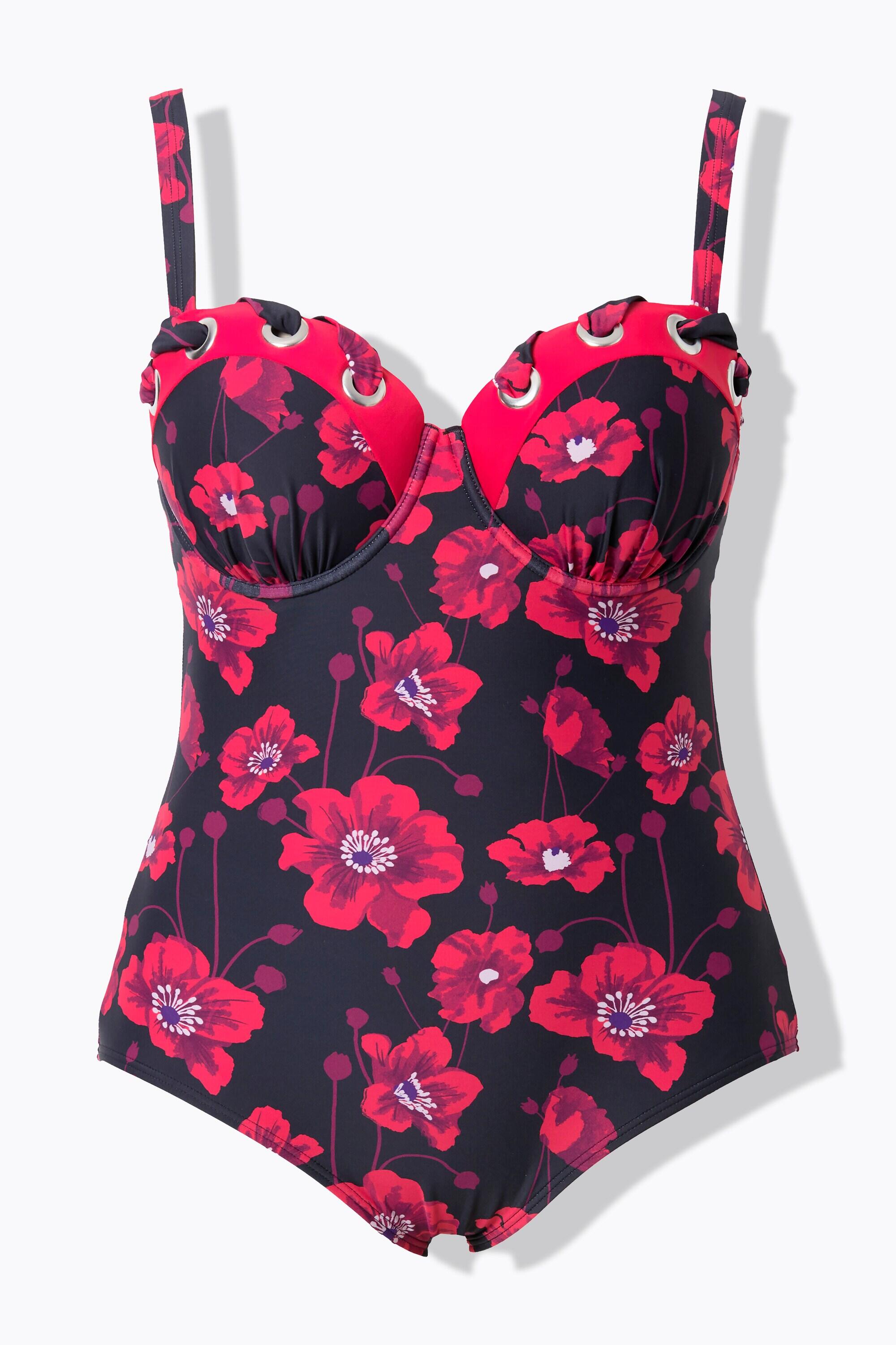 Dames Badpak bloemen cups gerecycled 13/13