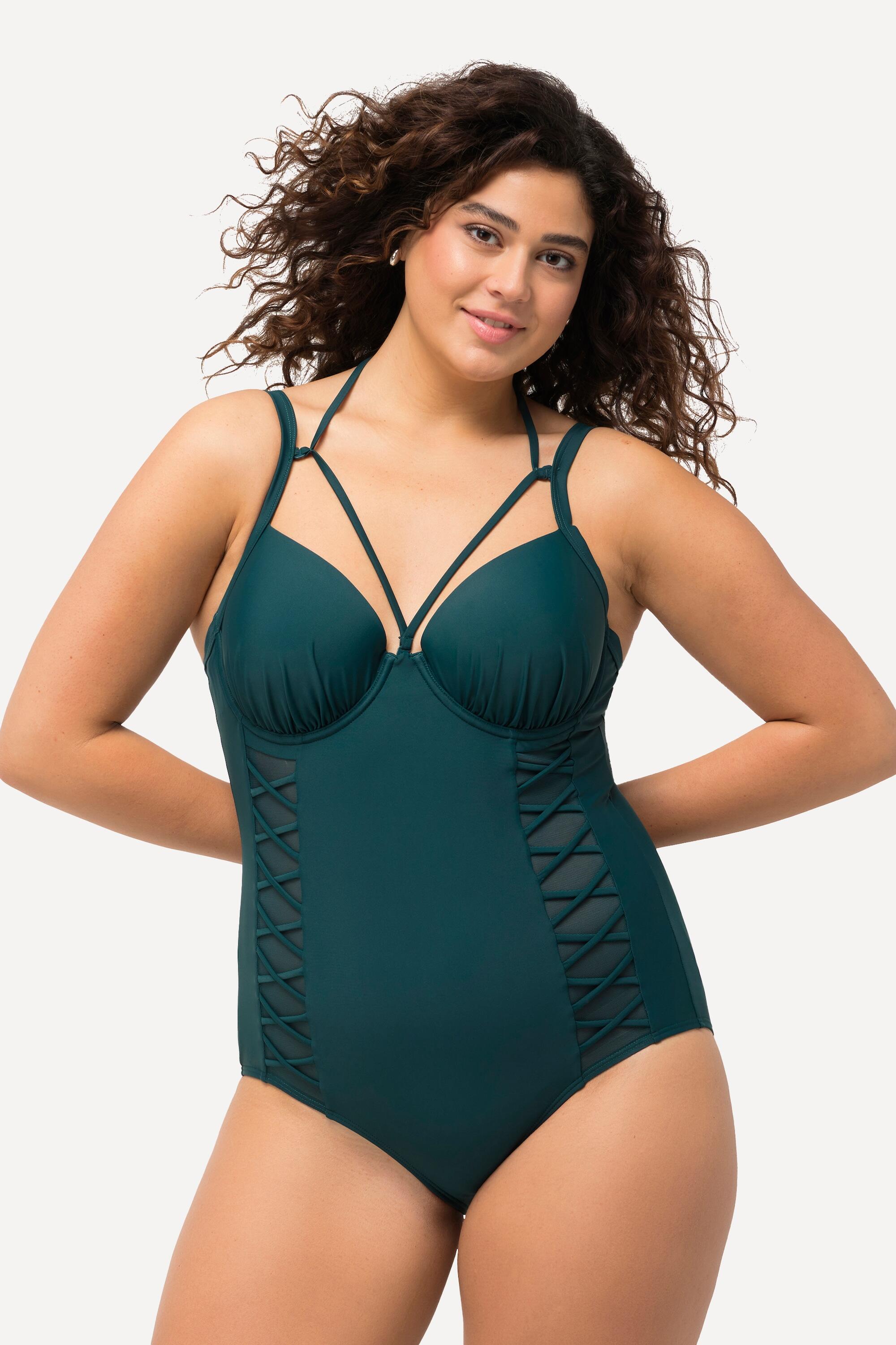Femme Maillot de bain tour de cou. Bonnets souples armatures. Matière recyclée 4/6