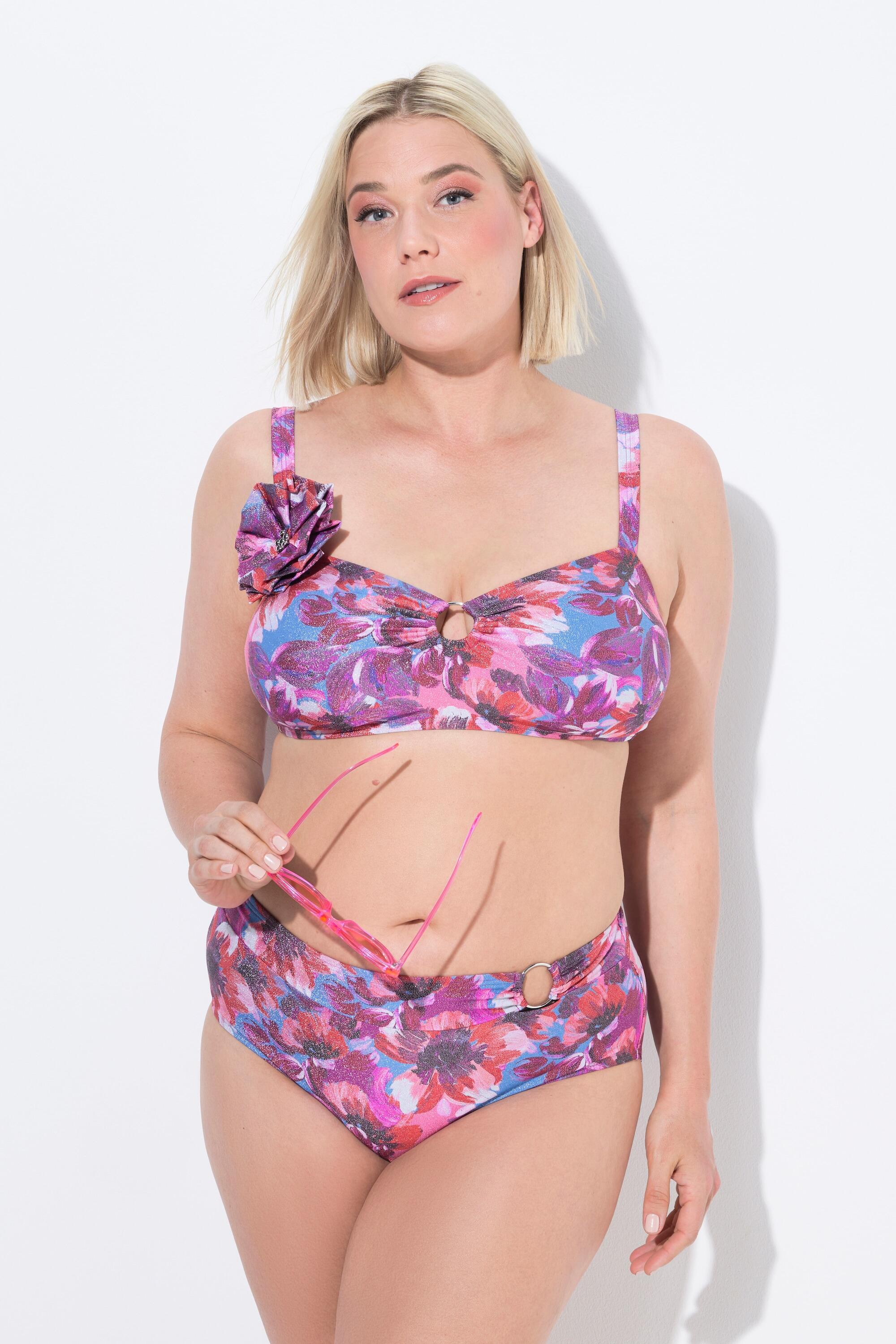 Dames Bikini glitter zachte cups verstelbare bandjes gerecycled 6/7