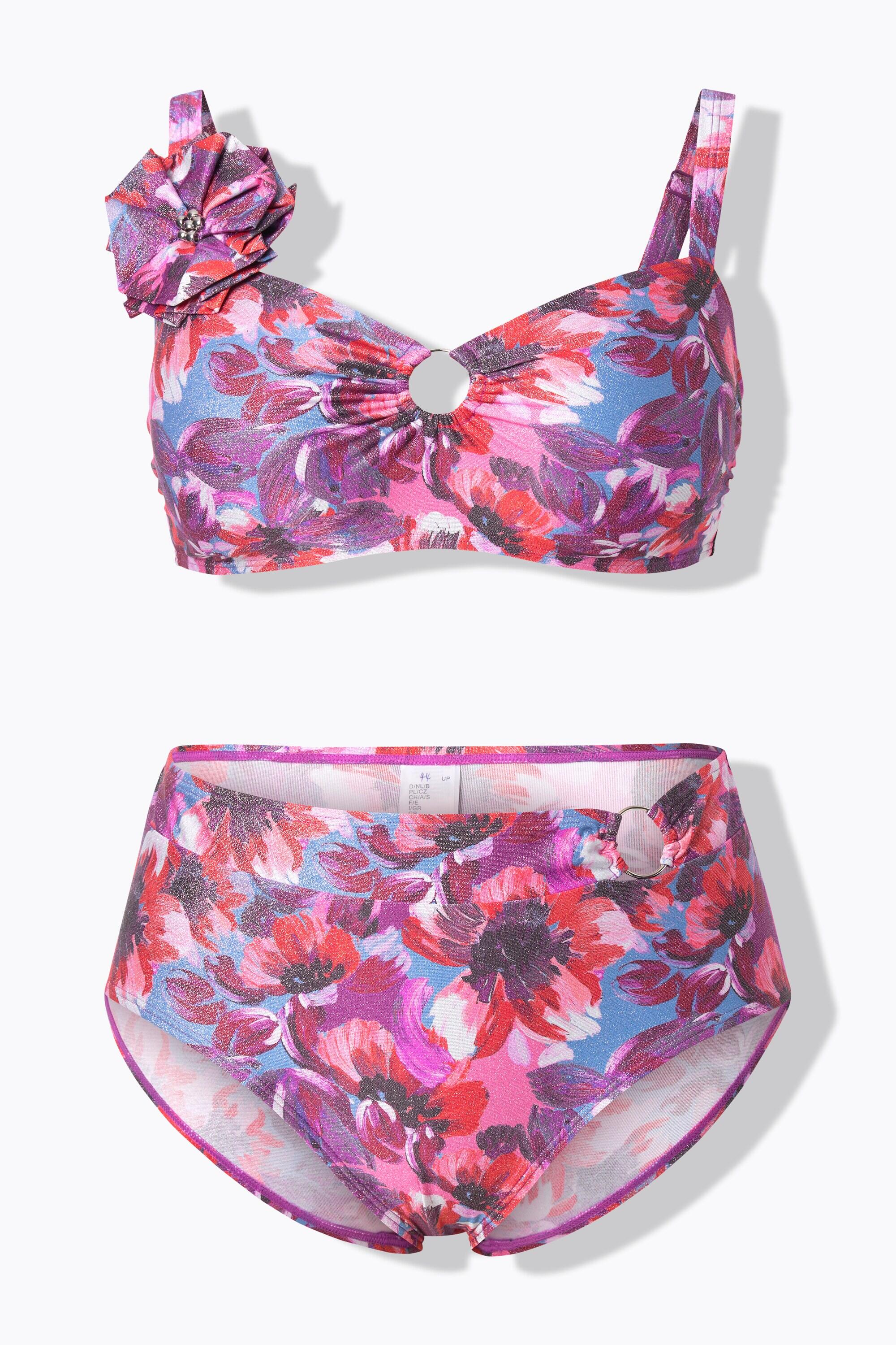 Dames Bikini glitter zachte cups verstelbare bandjes gerecycled 13/13